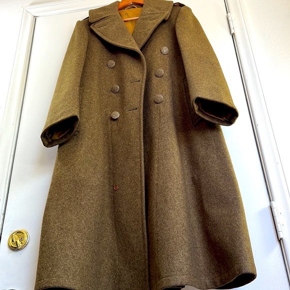 USGI US ARMY WWII TRENCH COAT WOOL OVERCOAT - Picture 4 of 17